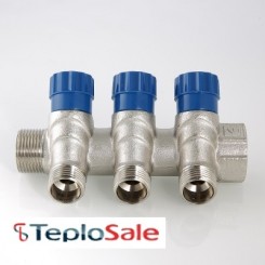 Коллектор Valtec с регулирующими вентилями и наружной резьбой 3/4" х 1/2" на 4 отвода