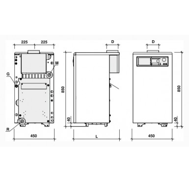 Газовый напольный котел Fondital BALI RTN 24 T METANO