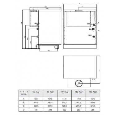 Газовый напольный котел Protherm Гризли 150 KLO