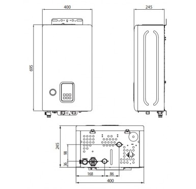 Котел электрический настенный одноконтурный Navien EQB 12HW