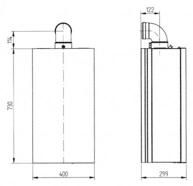 Котел газовый двухконтурный настенный Baxi Eco-4s 10 F