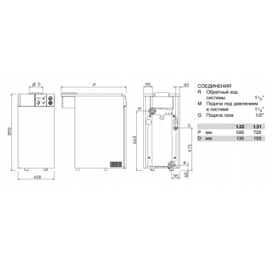 Напольный газовый энергонезависимый котел Baxi SLIM EF 1.31