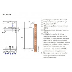 Настенный газовый двухконтурный котел De Dietrich Zena MS 24 BIC c бойлером 40 л