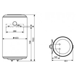 Накопительный водонагреватель Atlantic Steatite Elite 100 220v