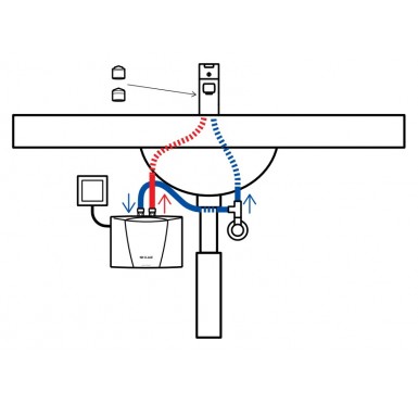 Водонагреватель проточный CLAGE M 3 / SNM 220v со смесителем